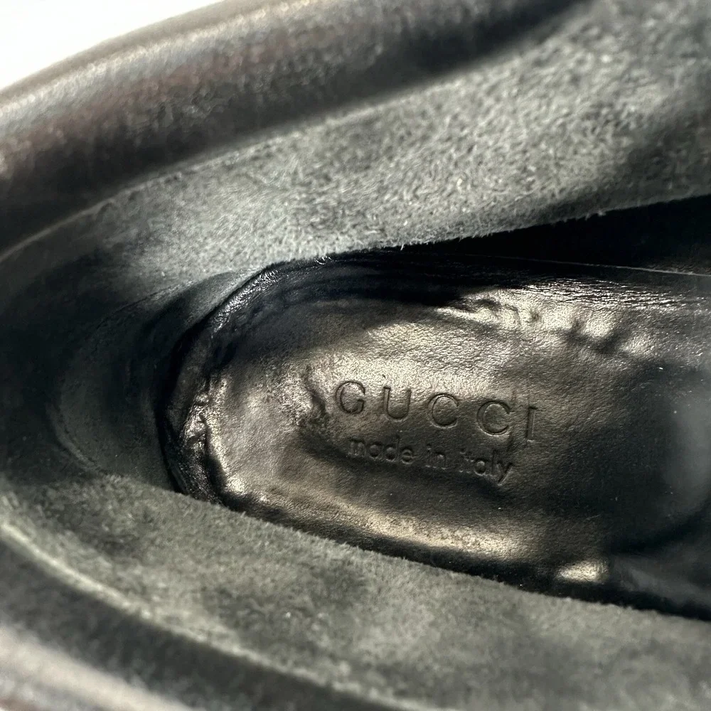 Gucci Men's Deck Boat Shoes Chukka Black Size 44 EU 10 US